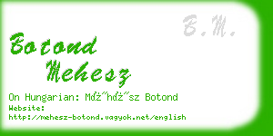 botond mehesz business card